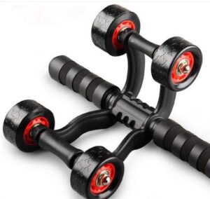 Abs Roller – 4-Wheel Ab Roller Abdominal Workout Fitness Exercise Equipment