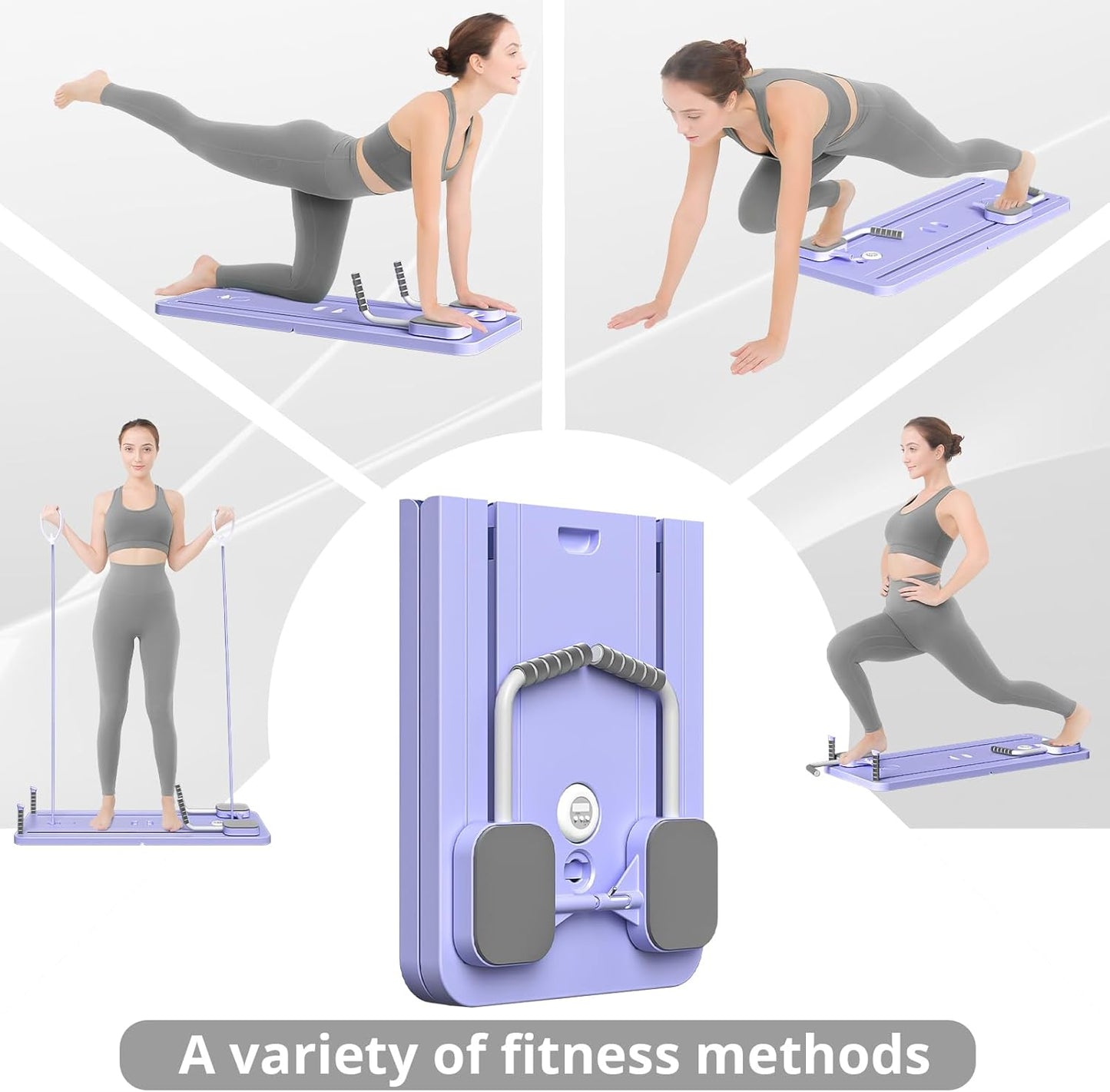 Foldable Pilates Board Reformer 4 in 1 Multifunctional Core Exercise Set Ab Trainer