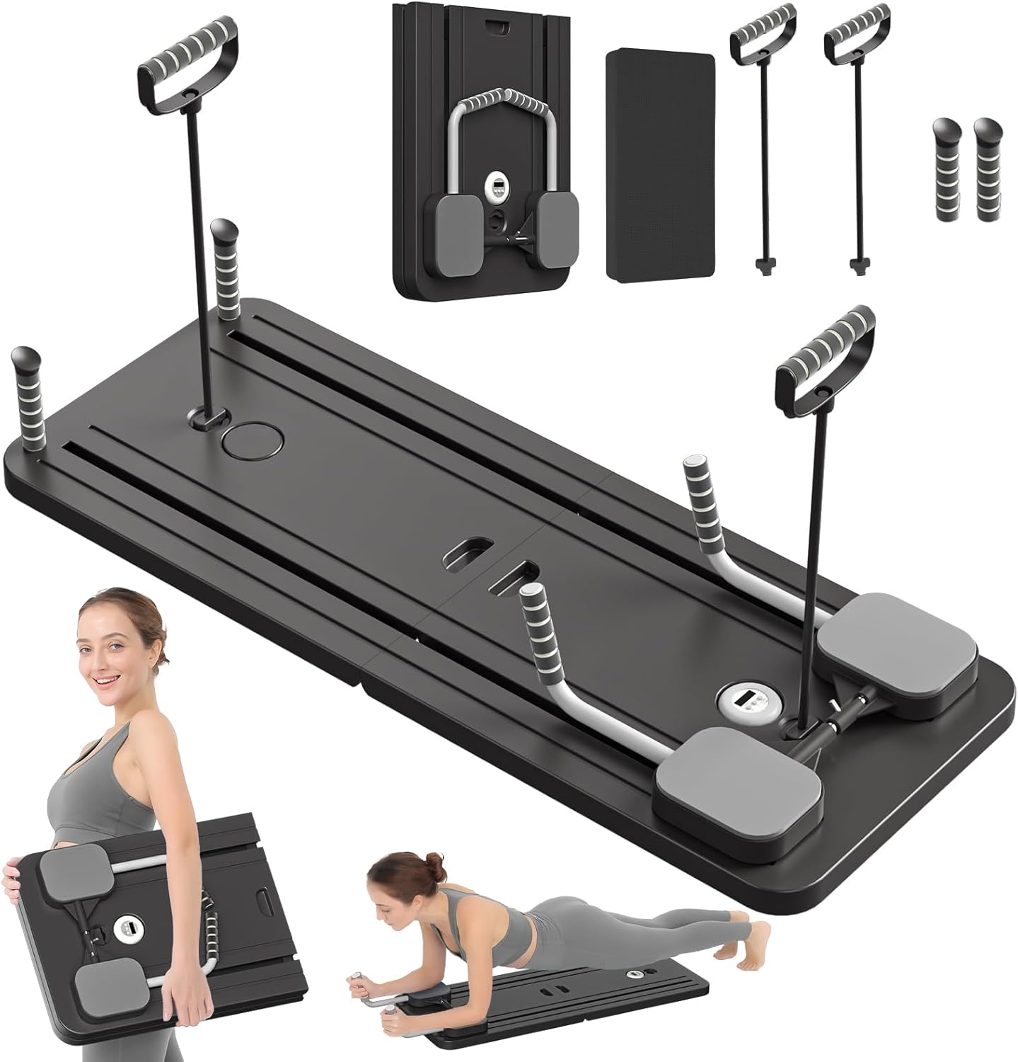 Foldable Pilates Board Reformer 4 in 1 Multifunctional Core Exercise Set Ab Trainer