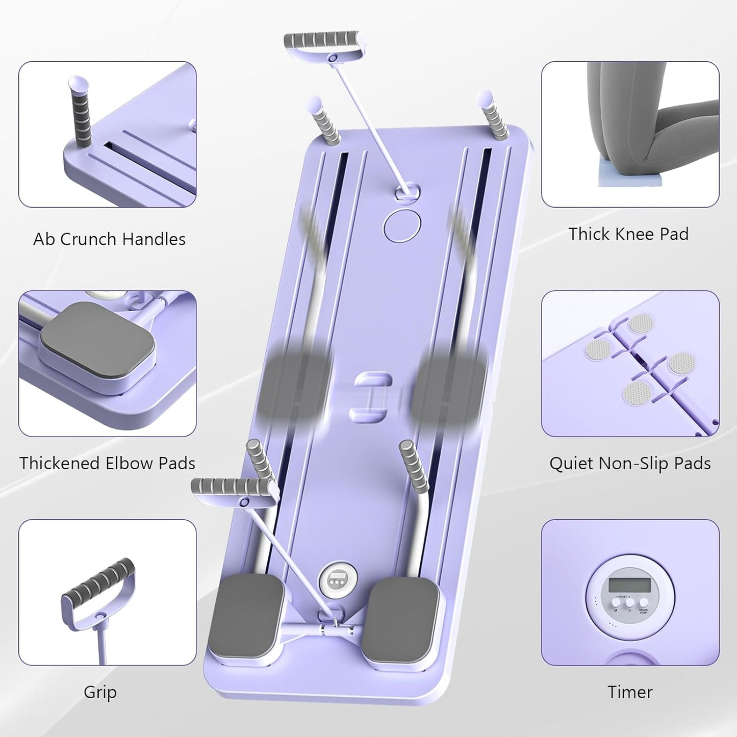 Foldable Pilates Board Reformer 4 in 1 Multifunctional Core Exercise Set Ab Trainer