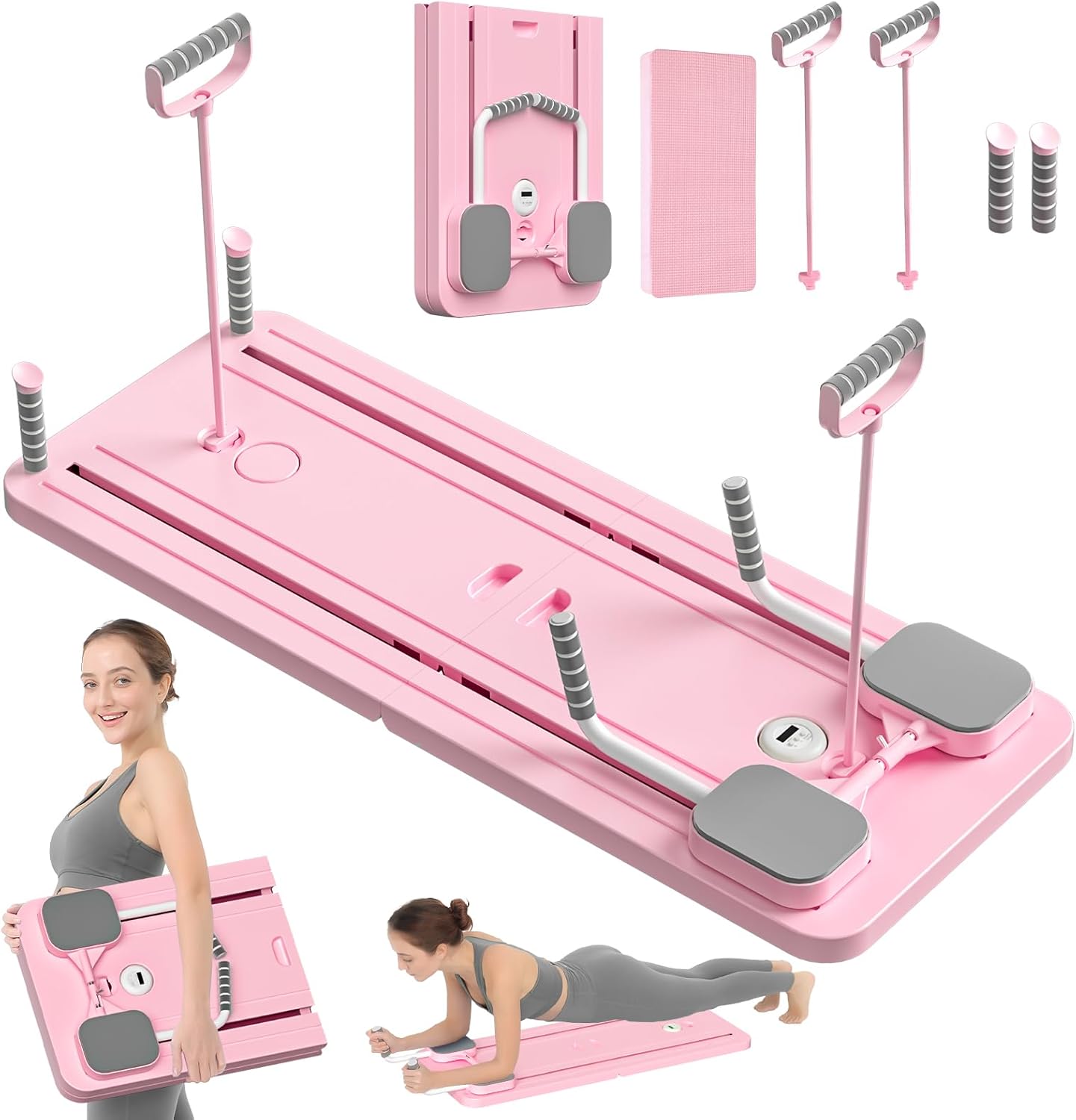 Foldable Pilates Board Reformer 4 in 1 Multifunctional Core Exercise Set Ab Trainer