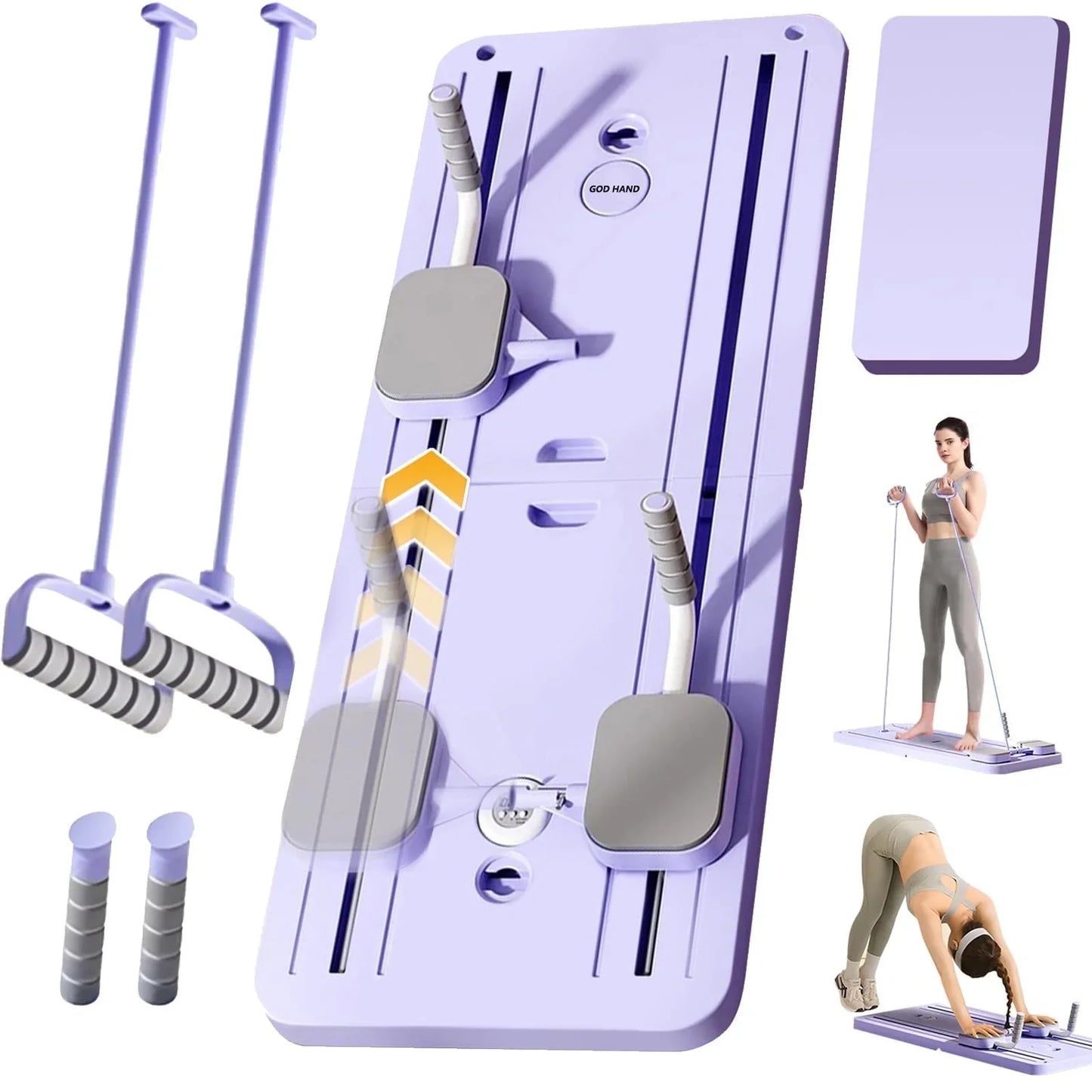 Foldable Pilates Board Reformer 4 in 1 Multifunctional Core Exercise Set Ab Trainer
