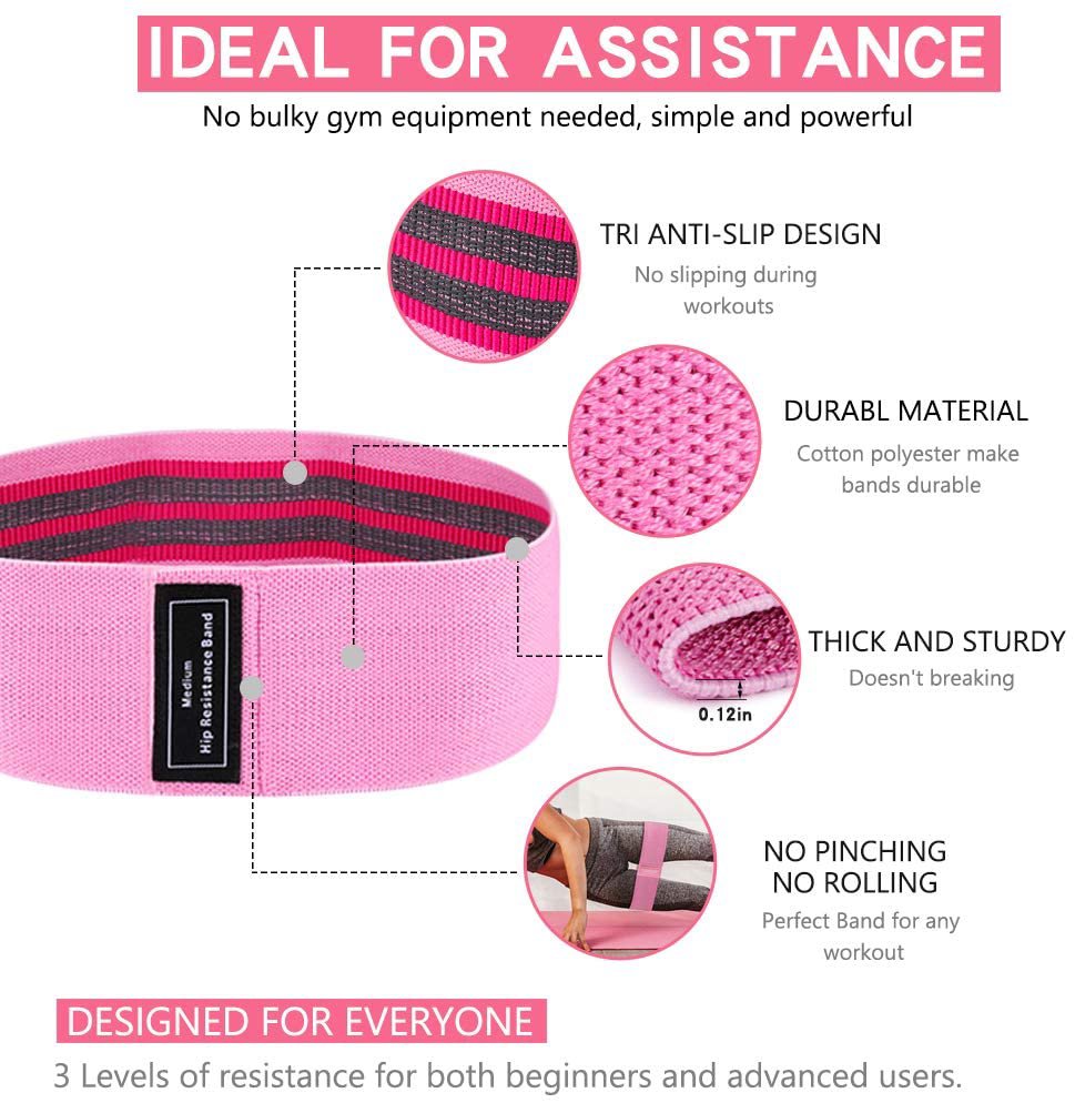 3 Set Fabric Resistance Bands