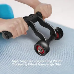 Abs Roller – 4-Wheel Ab Roller Abdominal Workout Fitness Exercise Equipment