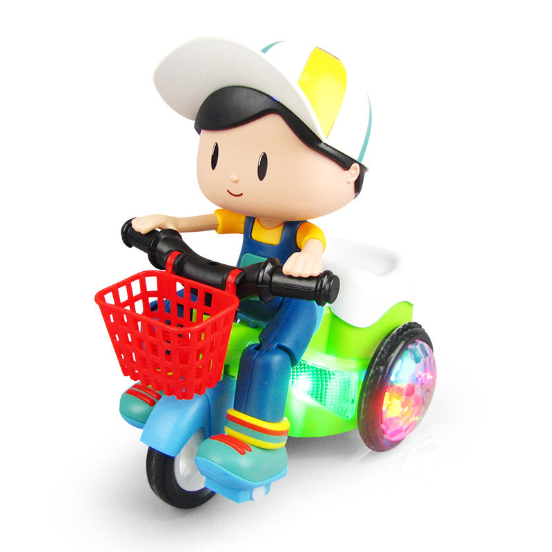 360 Degree Rotating Toys Car Electric Stunt Tricycle Model Toy bike with LED Light Music Children best Birthday Giftsl