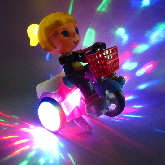360 Degree Rotating Toys Car Electric Stunt Tricycle Model Toy bike with LED Light Music Children best Birthday Giftsl