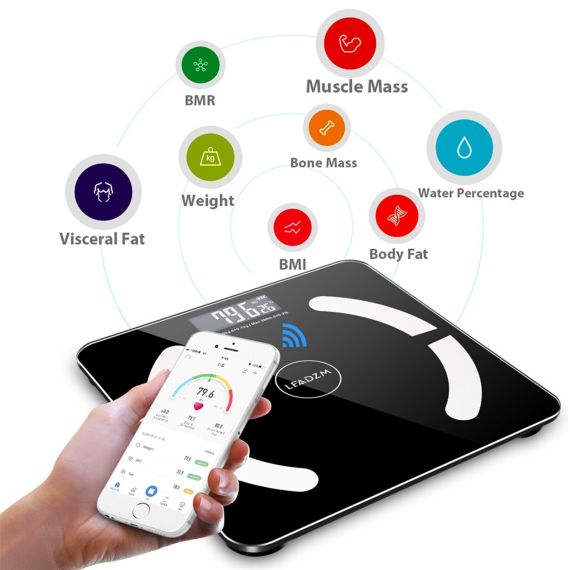 Bluetooth Smart Body Scale Weighing Machine.