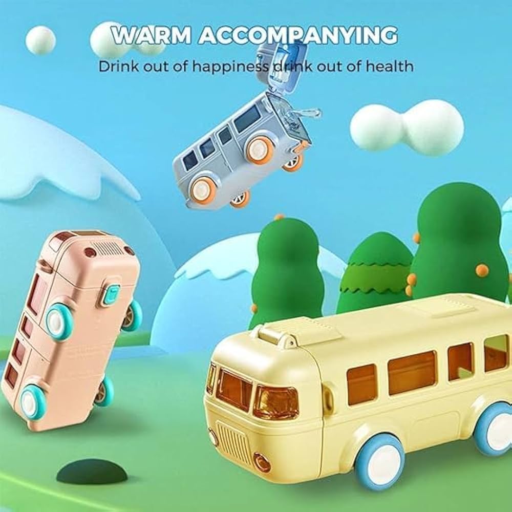 Bus Shape Water Bottle with Strap