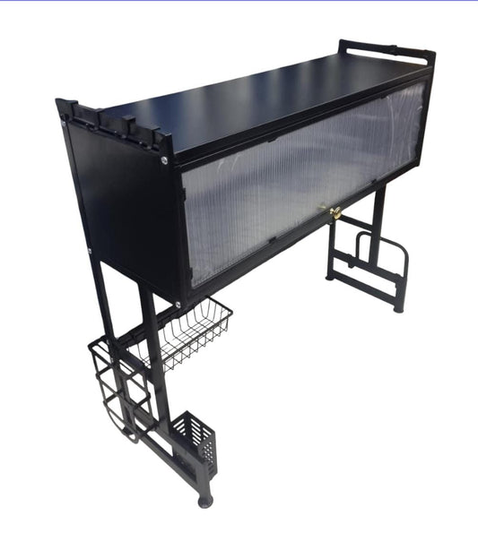 3-Tier Over-the-Sink Dish Drainer Rack with Cover Space-Saving Kitchen Organizer